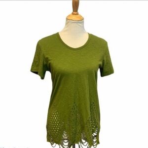 Pepin Echo Class Anthropologie Green Distressed Tee